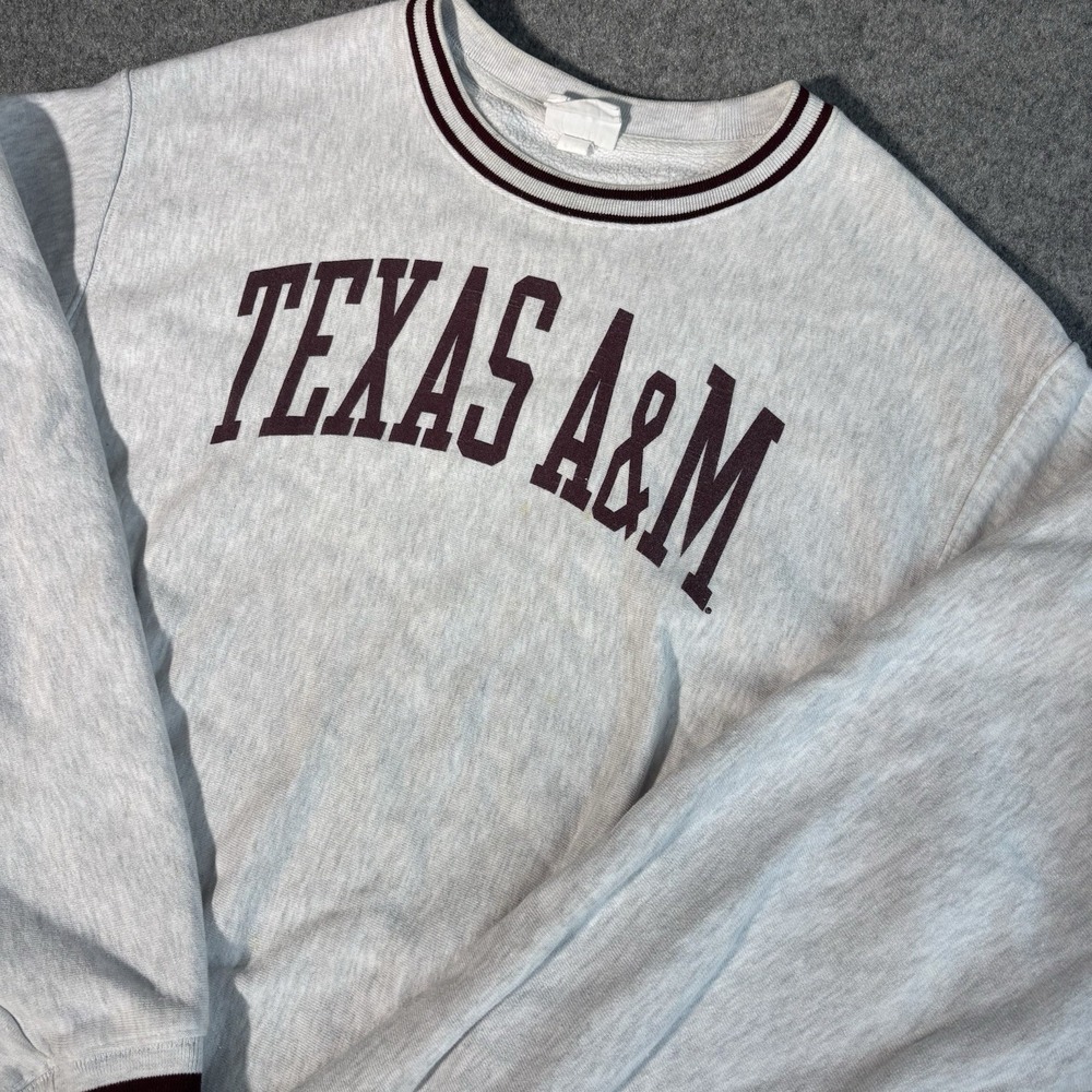 Texas A&M Champion Pullover Sweatshirt Mens XL Crewneck Spellout NCAA College